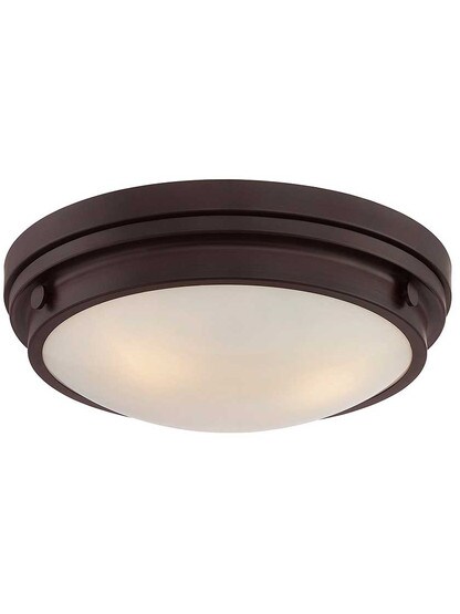 Lucerne 15 inch Flush Mount Ceiling Light in English Bronze.